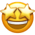 Emoji mit Sternen in Augen